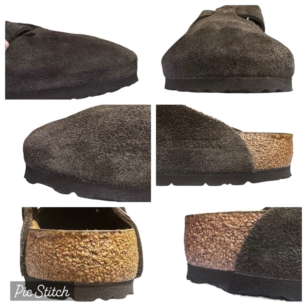 BIRKENSTOCK Boston Mocha Suede Leather Clogs EU 38 US 7 to 7 1/2 Regular Fit - Picture 8 of 16